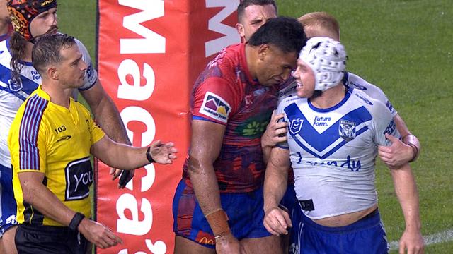 Sad News: Knights star has been suspended following the headbutt incident with Bulldogs…..