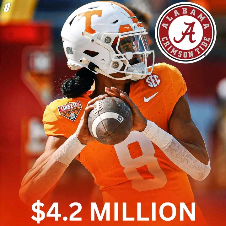 Tennessee QB Nico Iamaleava Rejects $4.2 Million NIL Offer from Alabama, Commits to Volunteers saying I have no plans beyond the University of Tennessee,” Iamaleava stated, making it clear that no amount of money could sway him from his current path after…..