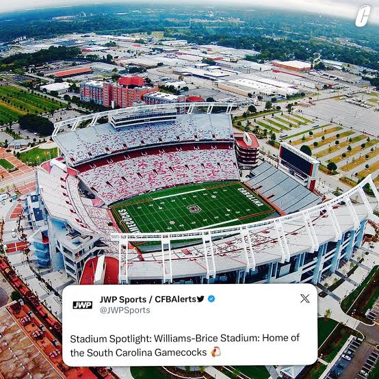 DEAL ACCEPTED: Williams-Brice Stadium, home to the University South Carolina Gamecocks team, has been named the greatest SEC stadium of all time, surpassing Jordan-Hare Stadium, Sanford Stadium, Neyland Stadium, and others…….