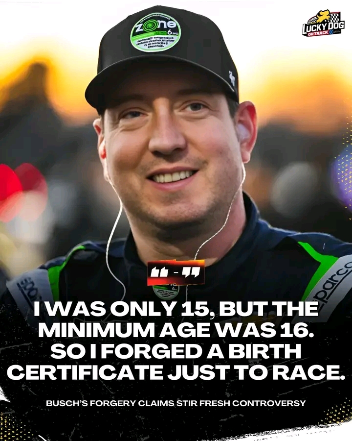 DROPPING THE HAMMER: Why I fake my age to chase the dream? 🏁 At 15, Kyle Busch didn’t just dream of racing—he hacked his way onto the track. With no social media, loose rules, and a lot of nerve, he slipped past age checks and went wheel-to-wheel with grown men and….