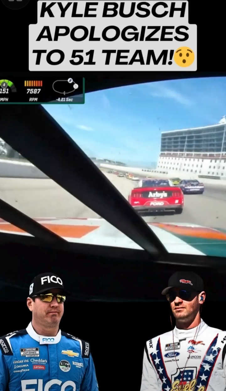 SO SAD: Kyle Busch sends apologies to Cody Ware’s team after the Texas incident and expressed remorse for the….