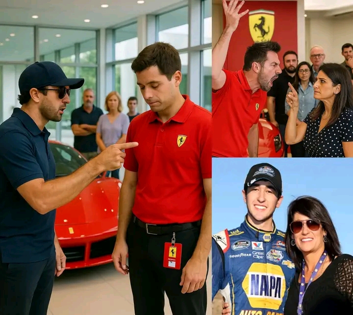 BAD NEWS AND GOOD NEWS: When Chase Elliott’s mother, Cindy Elliott, was kicked out of a Ferrari store simply for dressing modestly, public outrage erupted instantly, But what shocked the world even more was Chase Elliott’s response, which brought millions to tears after he sent a powerful message about…..